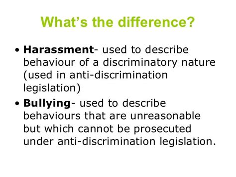 Differences Between Bully And Harassment Annahof Laabat
