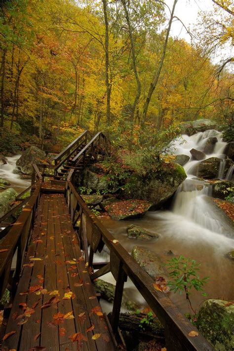 Fall Hike At South Mountains State Park In North Carolina Near