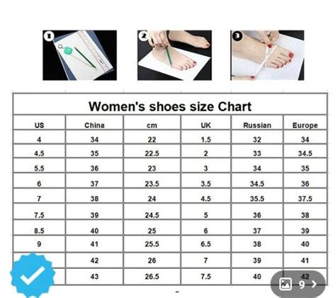 Women's shoes size chart-Wish | Shoe size chart, Shoe chart, Size chart