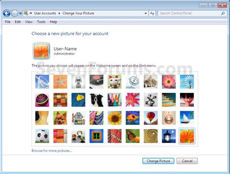 User Account Picture Change Windows 7 Help Forums