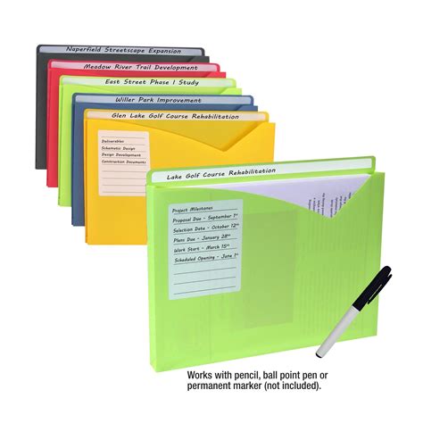 File Jackets With Write On Technology