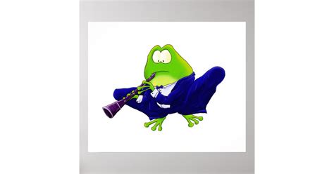 Clarinet Frog Art Print Zazzle
