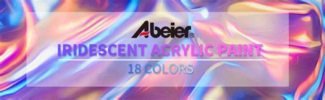 Abeier Iridescent Acrylic Paint Set Of 18 Chameleon Colours 2 Oz 60ml Bottles Colour Shifting