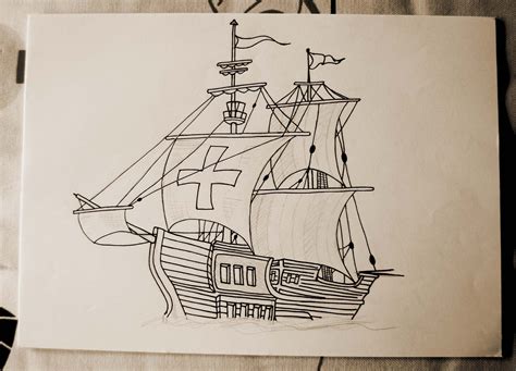 10 Dibujos De Barcos Piratas A Lapiz