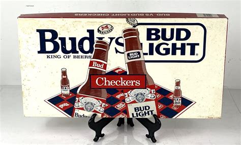 Item 45269 1985 Budweiserbud Light Checkers Game