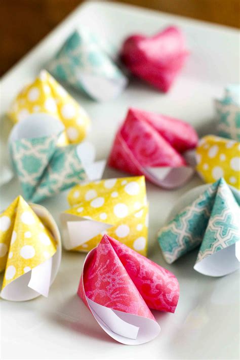 How To Make Paper Fortune Cookies Chinese New Year Crafts Fortune