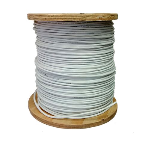 1000 Ft Shielded Plenum Security Cable White Stranded