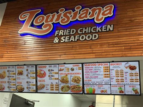 Menu At Louisiana Famous Fried Chicken And Seafood Restaurant La Marque