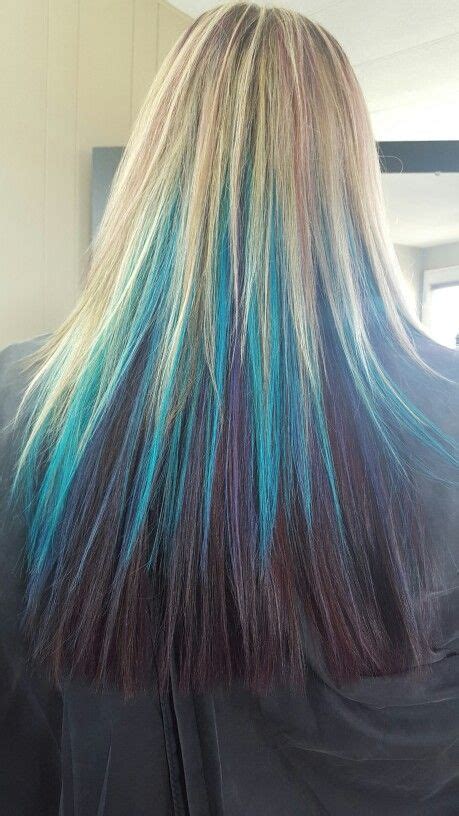 Purple Blue And Turquoise Elumen Goldwell ~ Jenns Hair Studio Long
