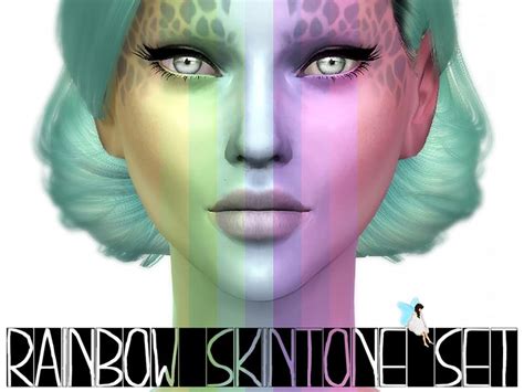 Ms Blues Rainbow Skintone Set The Sims 4 Skin Sims 4 Ms Blue