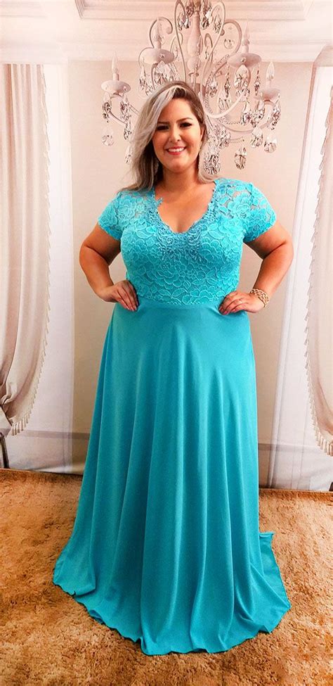 Vestido Festa Azul Tiffany Plus Size Madrinha Formatura