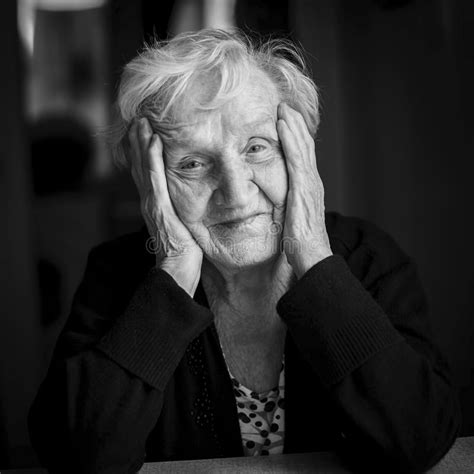 Portrait Of An Elderly Woman Stock Image Image Of Happy Retired
