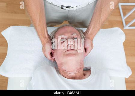 Man Receiving Neck Massage Stock Photo Alamy