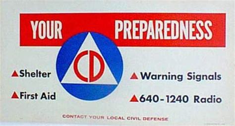 Original Vintage Civil Defense Poster Your Preparedness David Pollack Vintage Posters