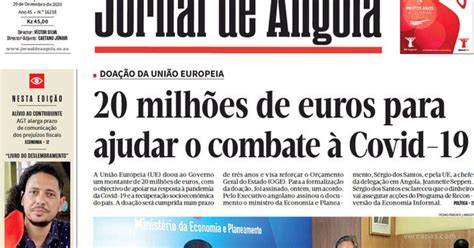 Capa Jornal De Angola De 2020 12 29