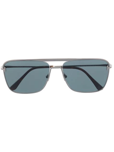Tom Ford Eyewear Pilot Frame Tinted Sunglasses Farfetch