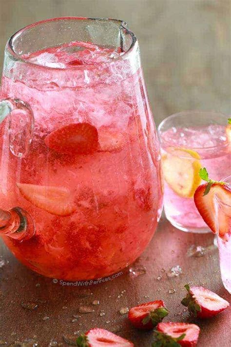 Easy Homemade Strawberry Lemonade Spend With Pennies