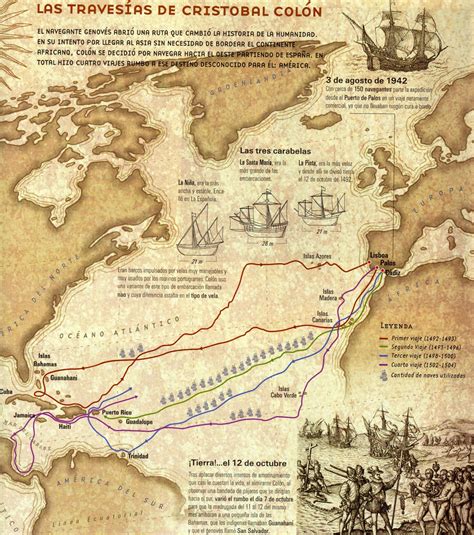 Viajes De Colon Mapa Mapas Históricos Indigenas Americanos