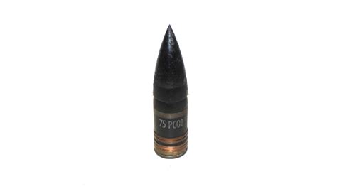 Belgian 75mm Armour Piercing Ballistic Tip Shell Mjl Militaria