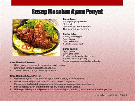 EL RASYAD World: Resep Masakan Ayam Penyet