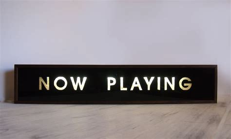 Now Playing Wooden Light Box Sign Handcrafted Wooden Lighted Etsy