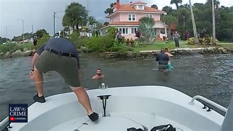 Florida Cop Jumps Into River To Arrest Boat Burglary Suspect Youtube