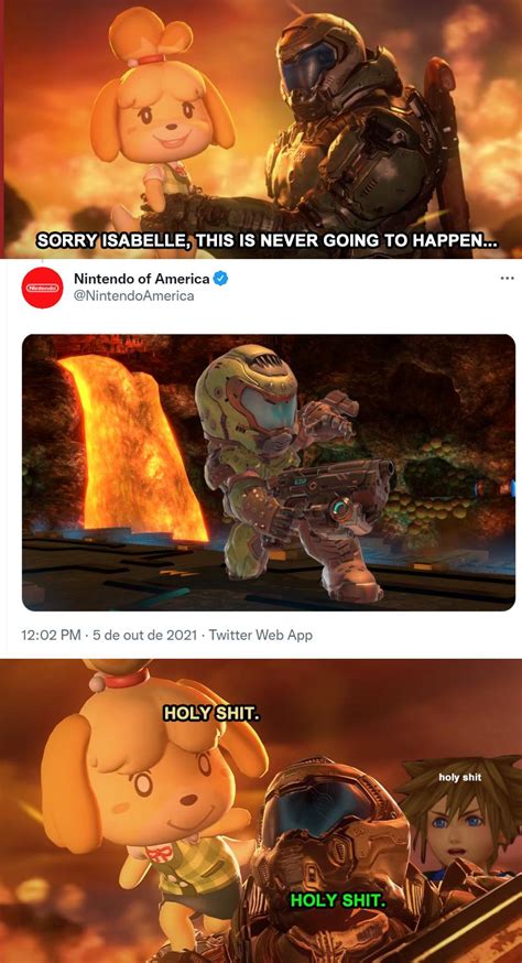 Doom Slayer X Isabelle Is Now Canon Rsmashbrosultimate