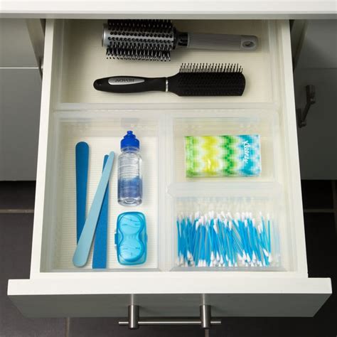 Clear Bathroom Stackable Drawer Organizers Starter Kit Ways To