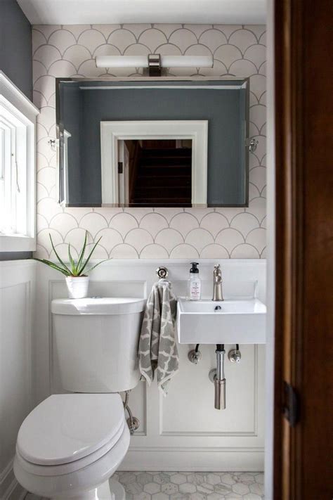 35 Crazy And Handsome Tiny Powder Room With Color And Tile