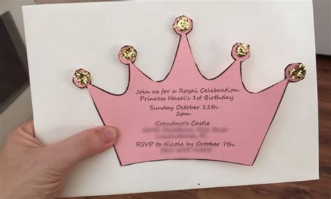 Princess Crown Invitation Template • Business Template Ideas
