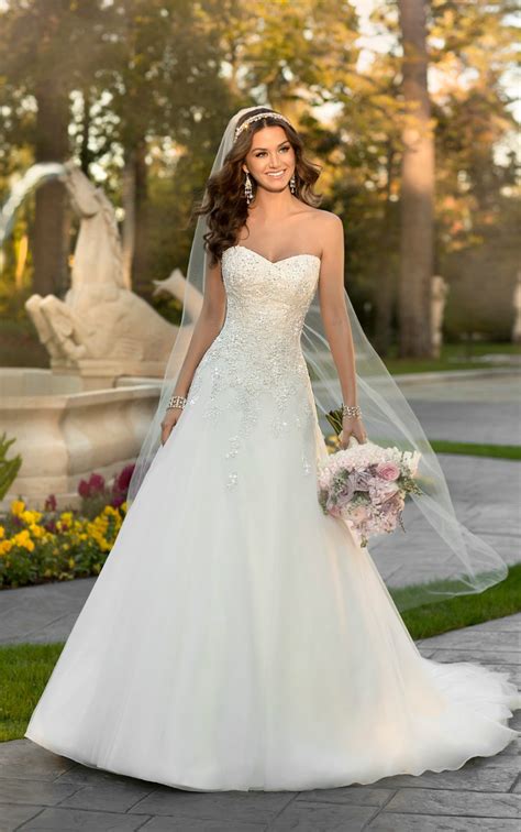 This Lace And Organza Over Dolce Satin A Line Wedding