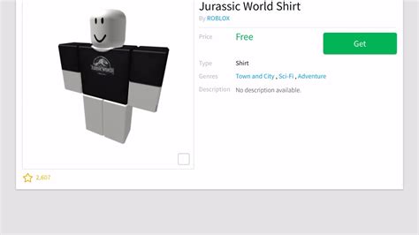 How To Get The Jurassic World T Shirt Roblox Youtube