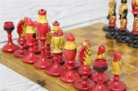 Soviet Chess Beautiful Old Fashioned Chess In Russia Elegant Etsy