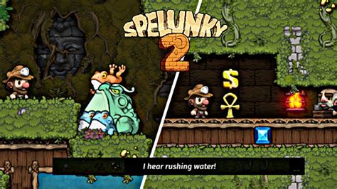 spelunky 1 s blackmarket jungle level feelings and old monsters remade in spelunky 2 youtube