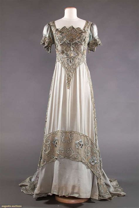 Blue Silk Ball Gown New York C 1910 Edwardian Gowns Edwardian