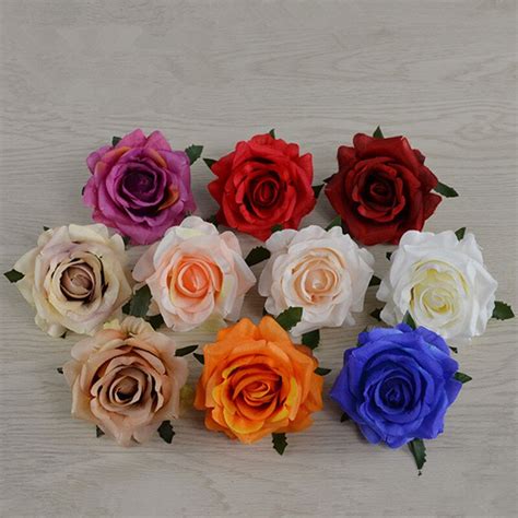 30pcs 7cm Artificial Rose Flower Heads Silk Wedding Flowers Diy Shop