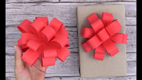 How To Make A T Bow Paper Bow Youtube
