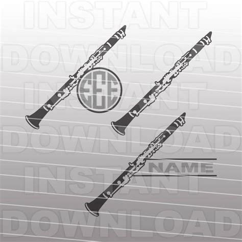 Clarinet Svg Filemarching Band Svgmusical Instrument Svg Etsy