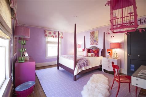 Pink And Purple Girls Room Contemporary Girls Room