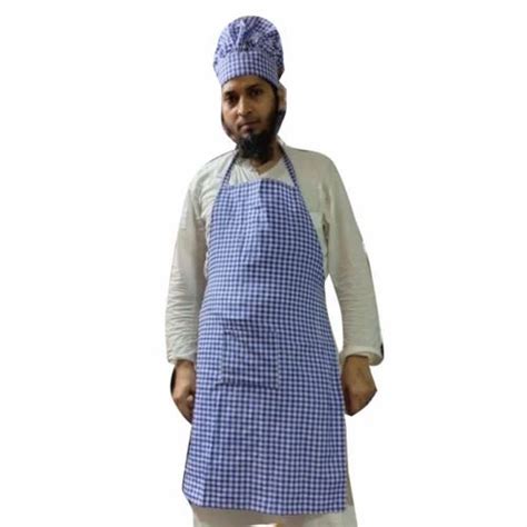 Blue Checked Cotton Checks Kitchen Aprons Size Free At Rs 115 In Kanpur