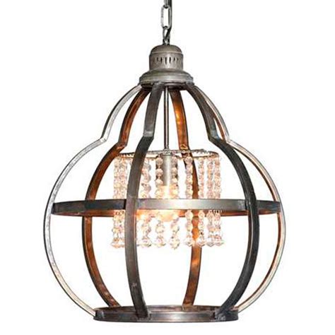 Quatrefoil Cage And Crystals Pendant Light Orb Pendant Light Cage
