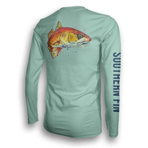 Performance Fishing Shirt Long Sleeve Redfish