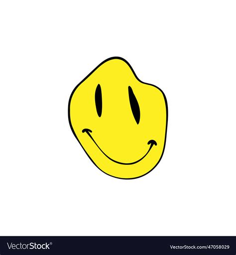 Retro Smiley Sticker Royalty Free Vector Image