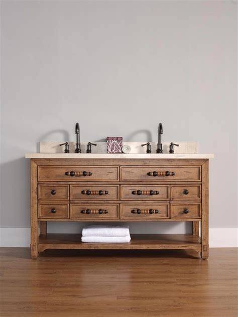 Dalston floor standing vanity unit and white marble basin. 60" Malibu Double Sink Vanity - Tropical - Bathroom ...