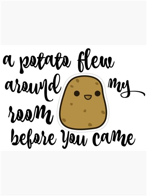 They decided to cut down some of the text to make it shorter. "a potato flew around my room before you came (vine ...
