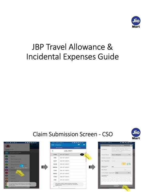 Jbp Travel Allowance And Incidental Expenses Guide Pdf