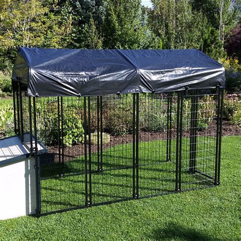 China Lucky Dog Modular Welded Wire Kennel Kit Dog Run With Cover