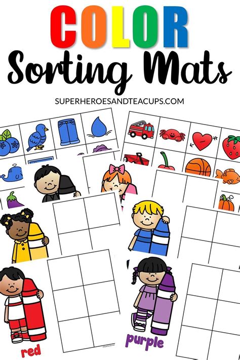 Free Printable Color Sorting Mats
