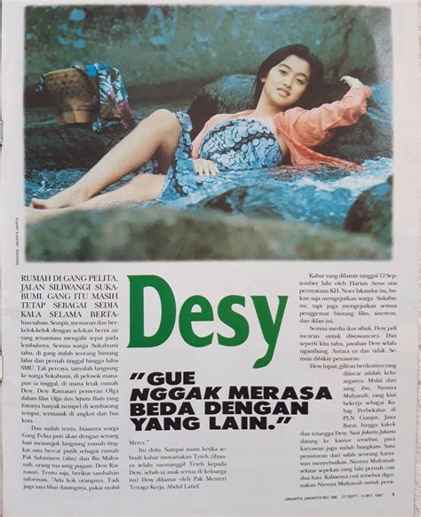 Desy Ratnasari 1990 Artis Indonesia Sampul Majalah