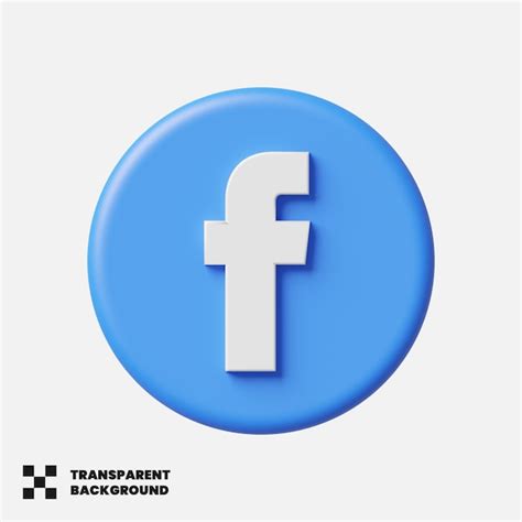 Icono De Redes Sociales De Facebook En 3d Render Archivo Psd Premium